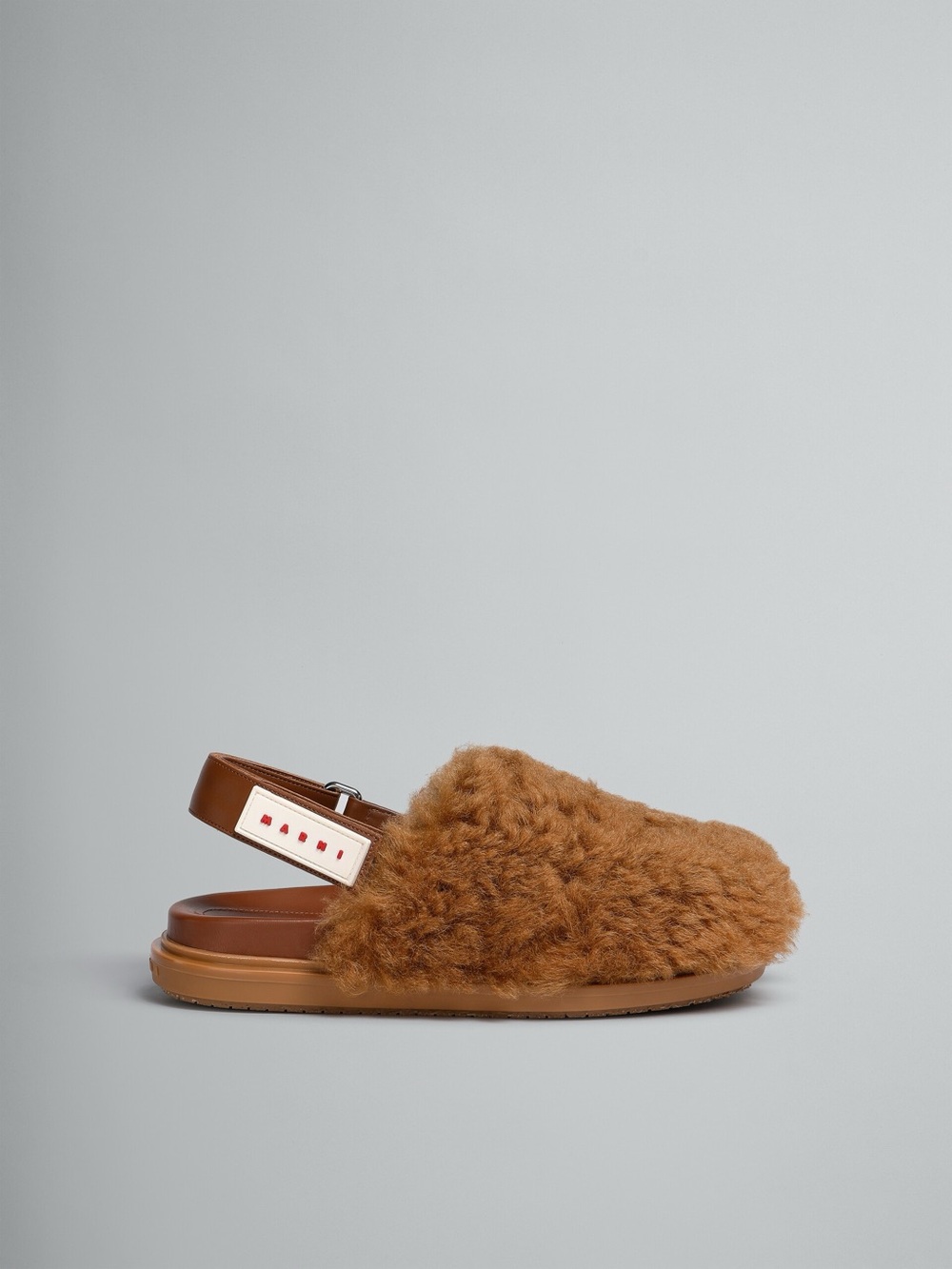 $995 
Marni Wmns Fussbett Shearling Sandal 'Caramel' size 36